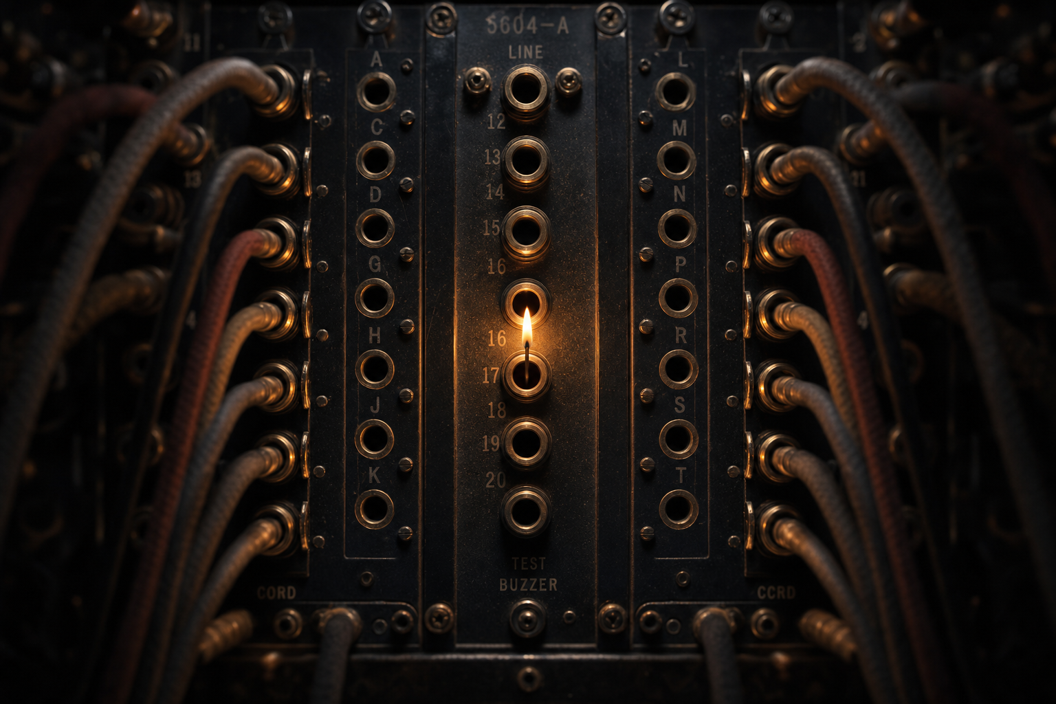 hono: A single flame threads itself through every wire on a glowing switchboard — arriving instantly, burning nothing, illuminating every runtime at once.